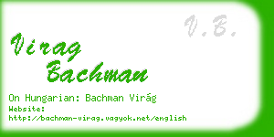 virag bachman business card